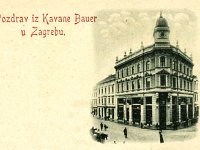 Kavana »Bauer« na uglu Ilice i Frankopanske ulice 1895. godine